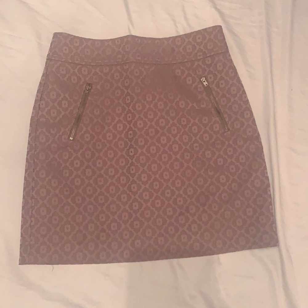 Purple skirt with zippers, size 2